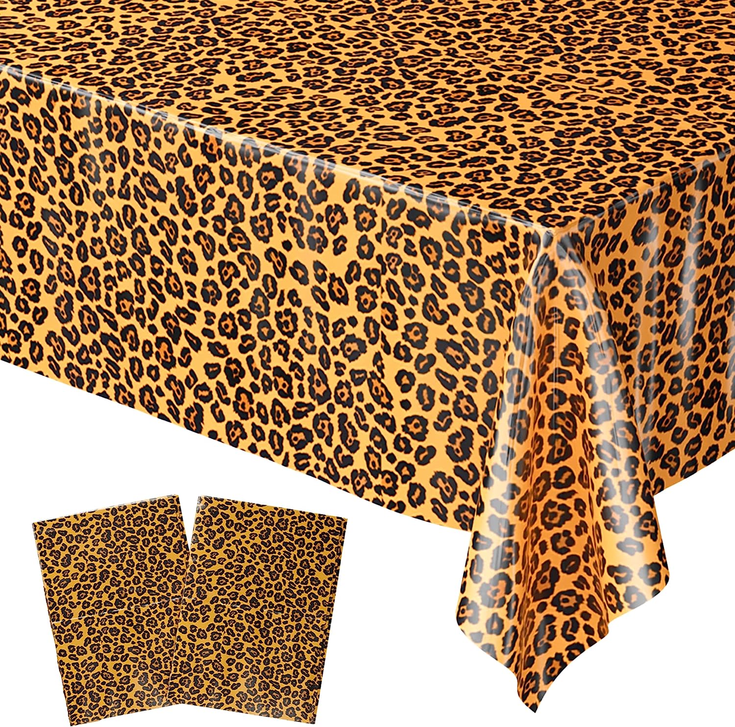 These realistic Leopard Table covers are the perfect addition to your safari, cheetah, jungle animal, or African savanah birthday party or other celebration!