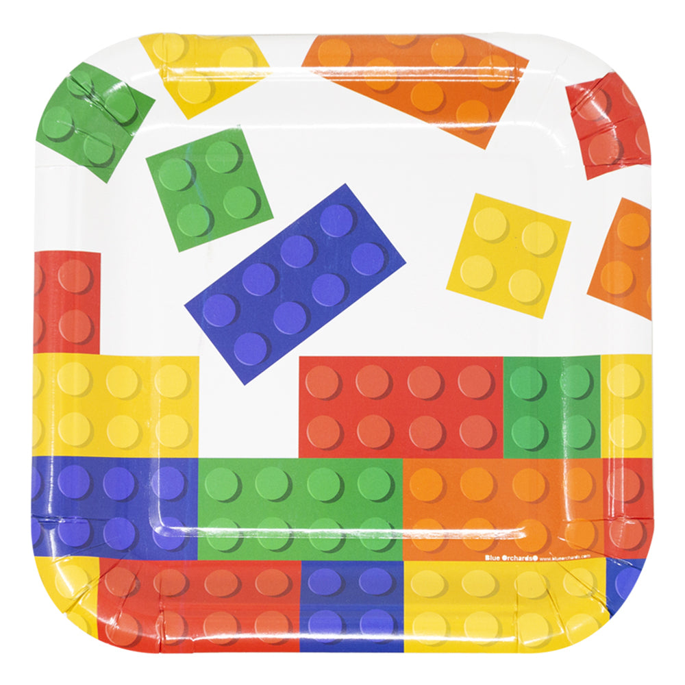 7-inch paper dessert plates | Building Block Party 7-inch paper dessert plates | Gamer Party 7-inch paper dessert plates | Blocks Party 7-inch paper dessert plates | Brick Party 7-inch paper dessert plates | Lego Party 7-inch paper dessert plates