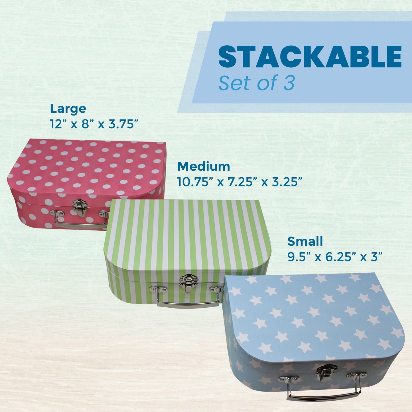 Pastel Chests - 3 Sizes (3 Pack)