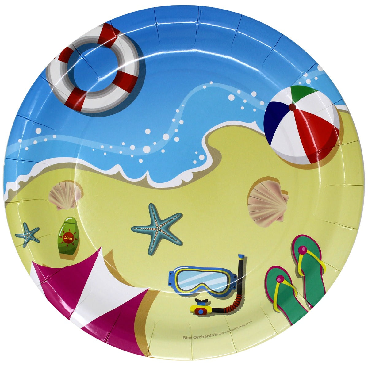 beach party dinner plate