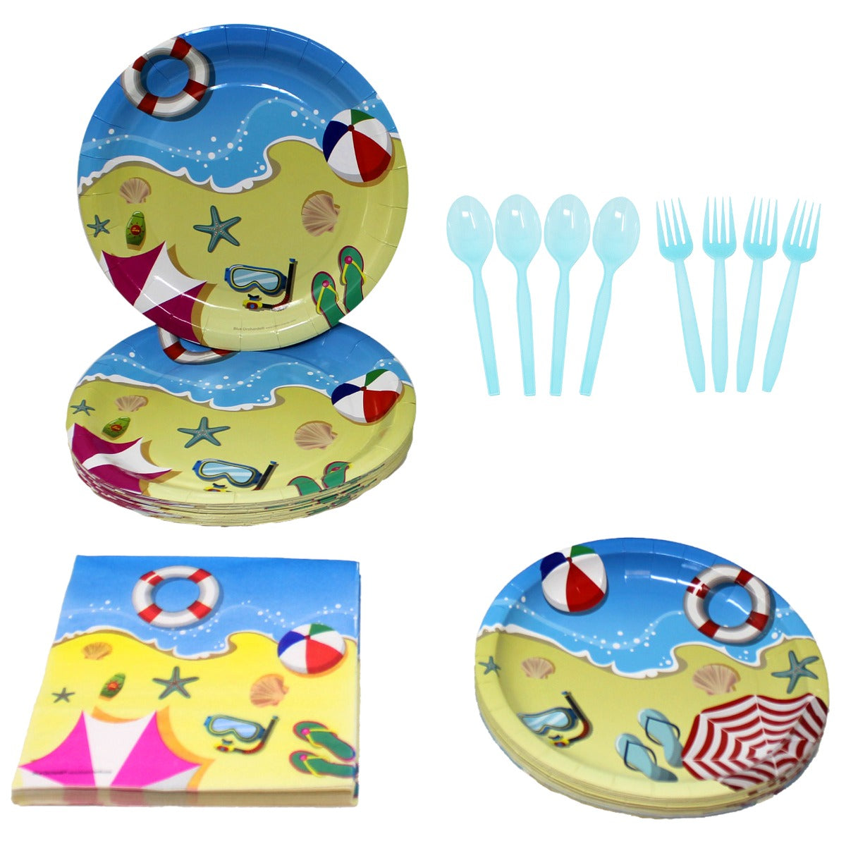 end summer party decorations theme birthday pool themed supplies beach paper products bbq plates napkins sets utensils shark wedding tablewear vibes toddler surf food boy playero baby plastic plate aummer olaf luau th 