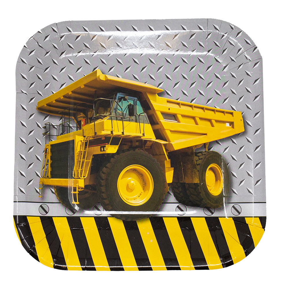 Dessert Plate with Construction Vehicle Print